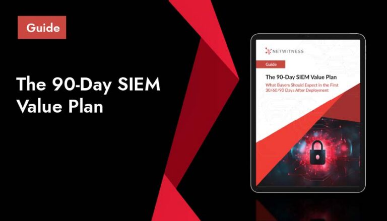 Guide: The 90-Day SIEM Value Plan - NetWitness